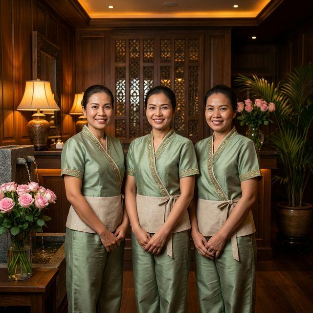 Mrs. Kumjuan Vecchi and the Suksan Massage Team